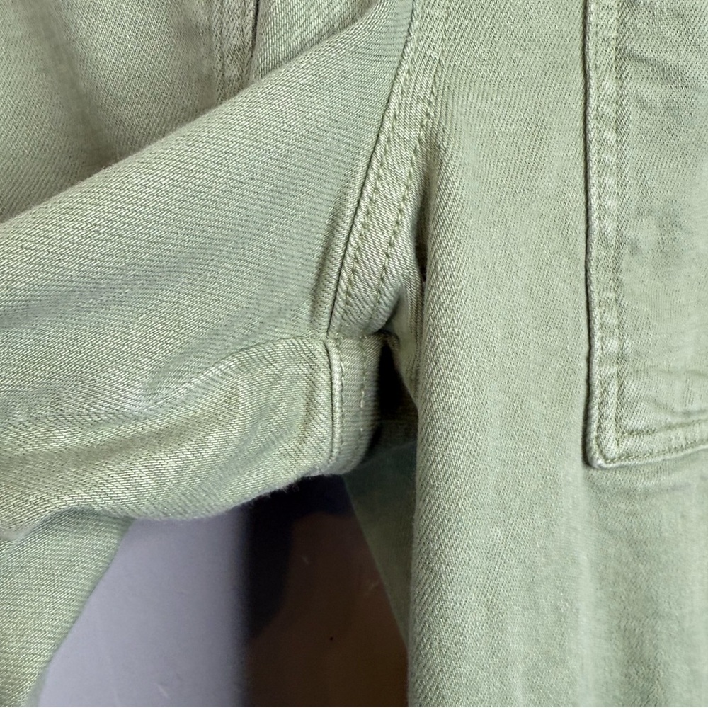 Anthropologie Light Green Wide-Leg Flare Jeans - Picture 8 of 15